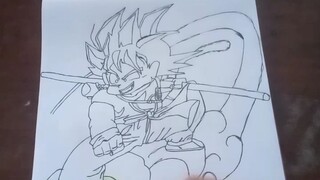 redraw anime songoku