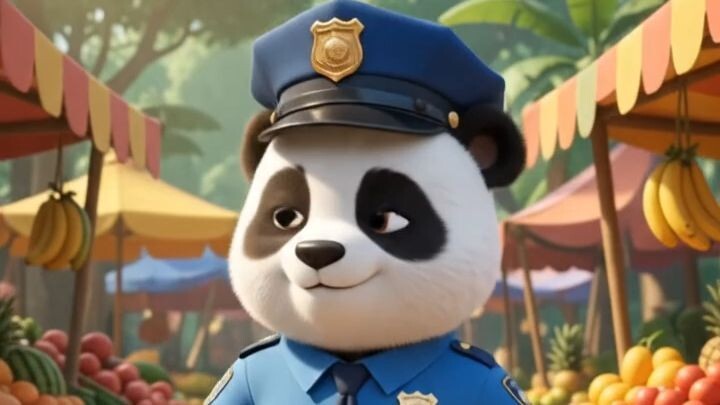 Panda Police Catches a Sneaky Monkey! 🐼🚓🐒😂 | Funny Animal Cartoon