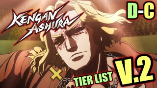 Kengan Ashura - Updated Fighter Tier List (D - C Tier)