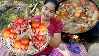 Yummy Cooking Tom Yum Premature Chicken Eggs Recipe & Cooking Life