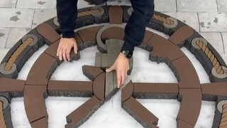 室外地面拼花制作