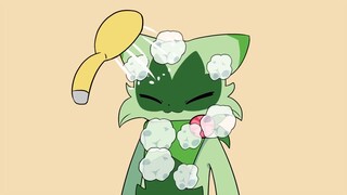 Pokémon taking a bath?