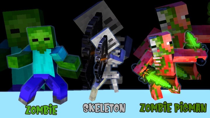 Monster School: THE BEST OF ZOMBIE,ZOMBIE PIGMAN AND SKELETON-Minecraft Animation