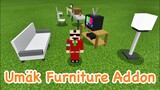 New Furniture Decoration in Minecraft PE | Umäk Furniture Living Room Addon