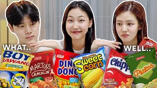 Introducing Classic PINOY Snacks to my Korean Friends!