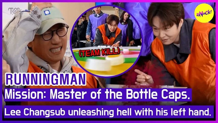 RUNNINGMAN Ahli Tutup Botol Lee Changsub melepaskan neraka dengan tangan kirinya