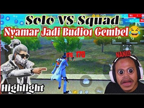 SOLO VS SQUAD NYAMAR JADI BUDI01 GIMANG🤣🤣|| FREE FIRE HIGHLIGHT EXE🔥