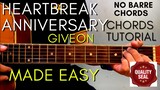 Giveon - HEARTBREAK ANNIVERSARY Chords (Guitar Tutorial) for Acoustic Cover