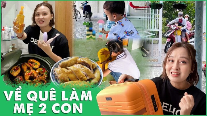 #vlog Miền Tây: Về quê làm mẹ 2 con nghỉ làm YouTube !?!