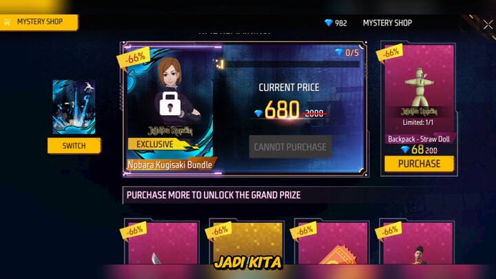 Borong Bundle Nobara Mystery shop ff x jujutsu kaisen