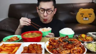 Mực xào cay #asmr #mukbang