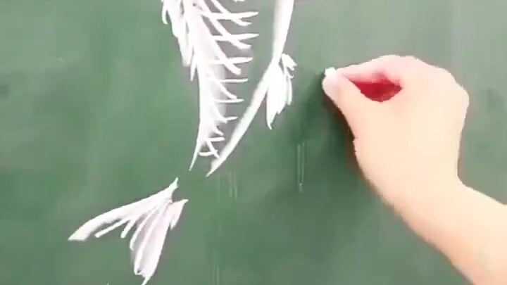 Chalk drawing collection, I wish I had this skill when I made blackboard newspapers