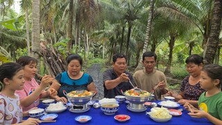 Làm Buổi Tiệc Nhỏ Chia Tay Tiễn Hai Vợ Chồng Chú Thím Mai Về Thành Phố | TKQ & Family T1110