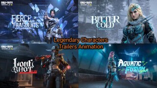 All Legendary Characters Trailers Animation/Cod mobile
