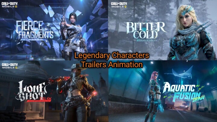 All Legendary Characters Trailers Animation/Cod mobile