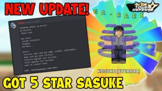 [CODE] New Update! Got 5 Star SASUKE unit! All Star Tower Defense