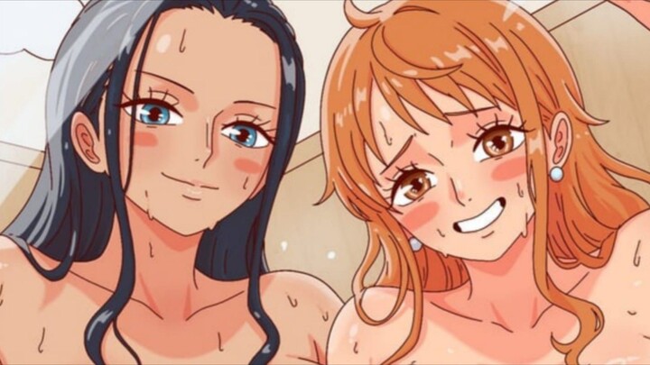 Bertiga bersama Nami dan Boa Hancock