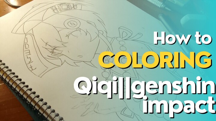 how to coloring qiqi genshin impact,cinematic at the end of the video 😏☝️