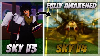 Obtaining Sky V4 Awakening Then FULLY Upgrading It In One Video on Blox Fruits...