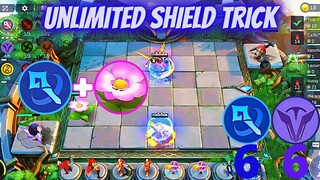 SAKI SKILL 3 UNLIMITED SHIELD COMBO WITH MAGE 1ST EVOLUTION | UNLIMITED SHIELD TRICK MAGIC CHESS