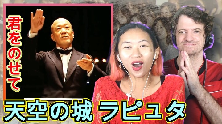 Joe Hisaishi - Castle in the Sky (Carrying You) | Studio Ghibli 25 years Concert | Max & Sujy React