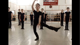 Russian boys perform traditional dance "Apple"