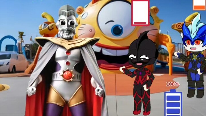 Tingkat baterai ponsel Ultraman menunjukkan usia mereka saat ini. Mila telah menjadi seorang nenek.