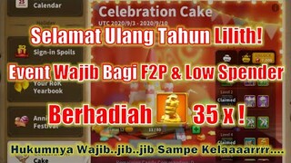 Event Ulang Tahun Lilith Berhadiah 35 Kepala Botak! Wajib Sampe Kelarrrr! Rise of Kingdoms Indonesia