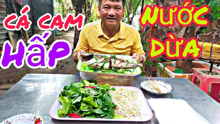 Cá Cảm hấp nước dừa lTâm Chè Vĩnh Long