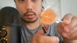 ASMR Eating Orange Star Lollipop & Gaming Controller Sounds