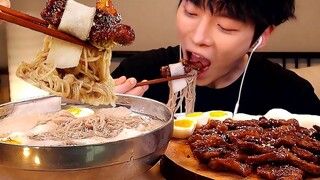 SIO eating broadcast Cold noodles with eggs and pork libs