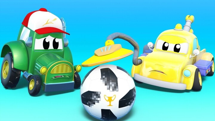 InvenTom si Truk Derek Mobil dan Truk bermain sepak bola Kota Mobil - Kartun Truk untuk anak-anak