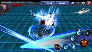 MARVEL FUTURE FIGHT - CAPTAIN AMERICA INFINITY WAR SUIT COMPLETE MOVESET