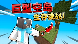 巨型空岛生存！世界放大100倍！如何生存下去?!我的世界