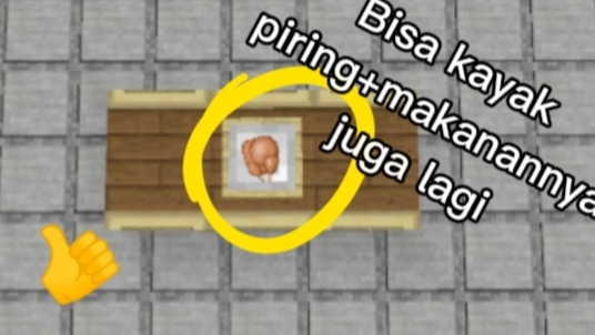 Cara buat piring+makanannya diminecraft