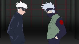 If Gojo Satoru met Kakashi, a fight between two blindfolded men.