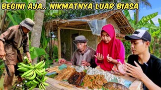 Nikmatnya Gak Ada Lawan.. Matak NGALIMEUD, Botram di Saung Sawah, Tongkol, Pare, Terong, Gorengan