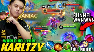 New Meta? KarlTzy Funneling Wanwan! Enemy Auto Delete! Wanwan Funnel Full Build ~ Mobile Legends