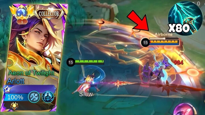 ARLOTT BEST DAMAGE BUILD AFTER NERF!!  ONE HIT BUILD ARLOTT - MLBB