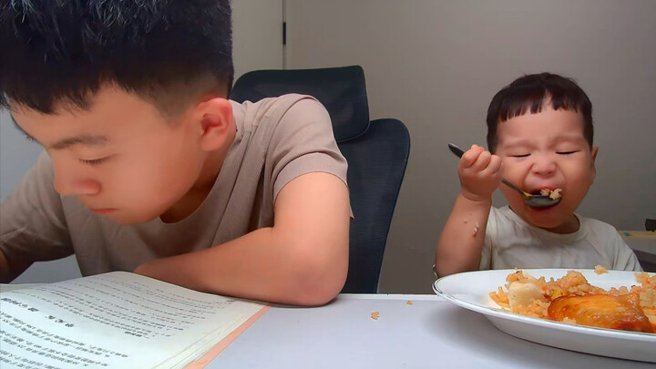 While their older brother was asleep, the younger brother actually…