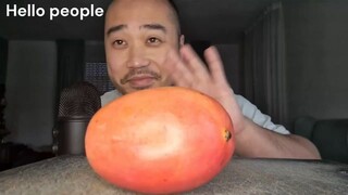 ASMR Sweet & Juicy Mango 🥭 NO Slurping Eating Sounds X NO TALKING X   With English Subtitles