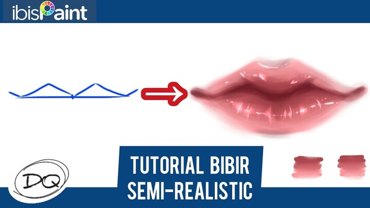 Tutorial Cara Menggambar Bibir di Ibis Paint X | Semi-realistic Style