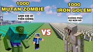 Mình Đã Thử Thách Chống Lại Đại Dịch Zombie | Bằng Đội Quân Golem Kim Cương | TRONG MINECRAFT PE..!!