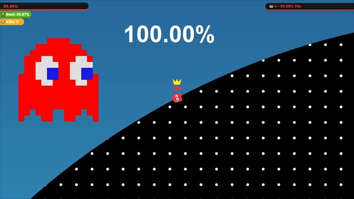 Paper.io 10 Map Control: 100.00% Ghost