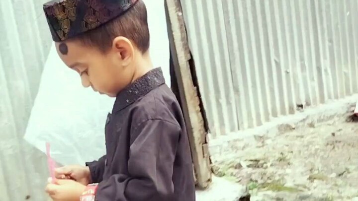 Two Little Cute Baby Enjoying
