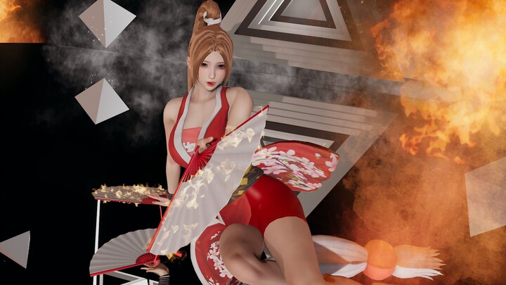 Mai Shiranui, menari di dalam api~~ (Mai Shiranui menari dan menghancurkan rumah o(╥﹏╥)o)