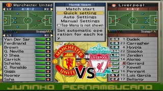 Winning Eleven 10 PS2 Konami Cup - Manchester United vs Liverpool || PES 6 Gameplay - Nostalgia PS2