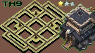 NEW TH9 WAR BASE + REPLAY PROOF | MASS WITCHES / ZAP DRAGS / GOWIPE + LINK | CLASH OF CLANS
