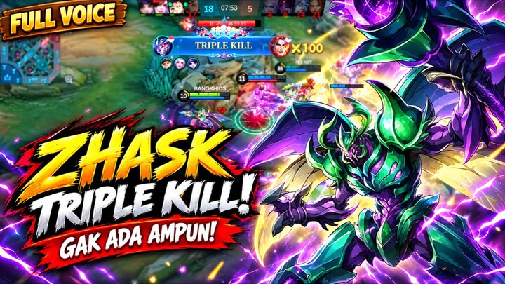 TRIPLE KILL! ZHASK MENGAMUK DI TEAM FIGHT 😱 | MLBB
