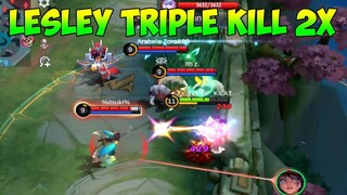 LESLEY TRIPLE KILL 2X VS LEOMORD , VALIR #mobilelegends #mlbb
